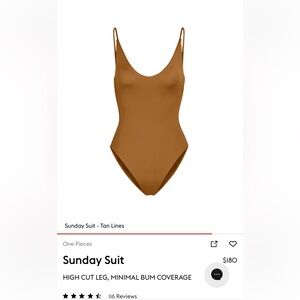 Left On Friday- Sunday Suit in Tan Lines (Brown) Size Medium (Regular Torso).